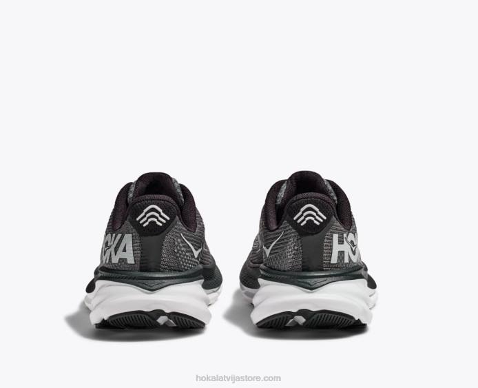 bērni 064D673 Kliftons 9 Hoka melns balts