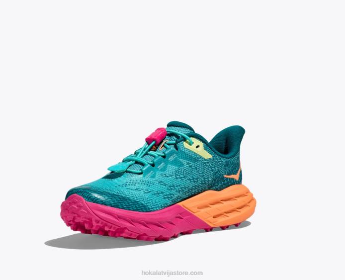 bērni 064D678 ātrāža 5 Hoka Castlerock/vibrant orange
