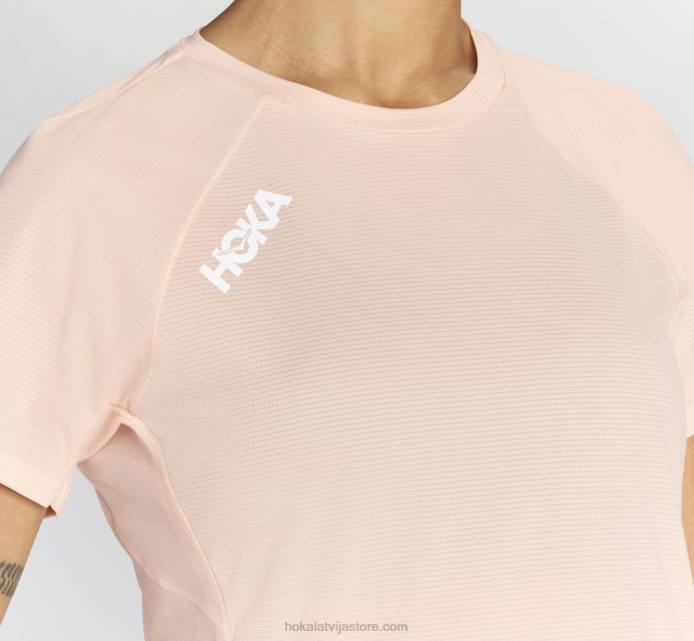 sievietes 064D335 slīdošām īsām piedurknēm Hoka balts