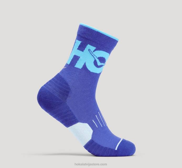 sievietes 064D383 crew run zeķe Hoka bluing/scuba blue
