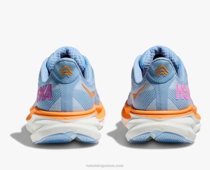 sievietes 064D224 Kliftons 9 Hoka gaisīgs zils/ledus ūdens