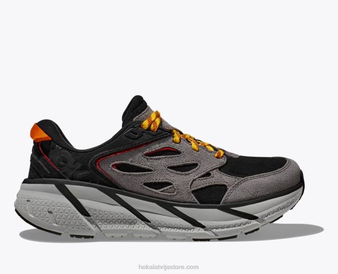 sievietes 064D69 Clifton l zamšādas Hoka melnais/mēness klints