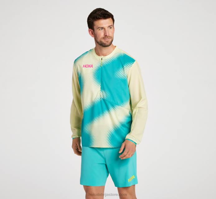 vīriešiem 064D665 1/2 rāvējslēdzēja vēja apvalks Hoka fiesta