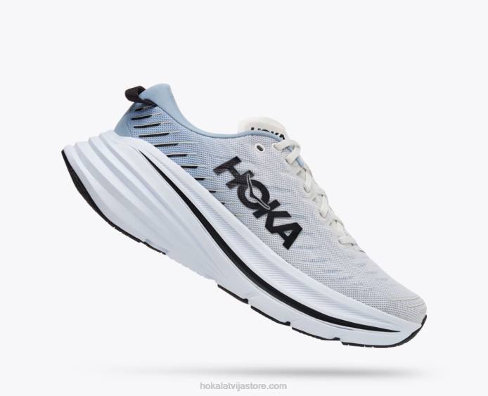 vīriešiem 064D465 bondi x Hoka blanc de blanc/zila migla